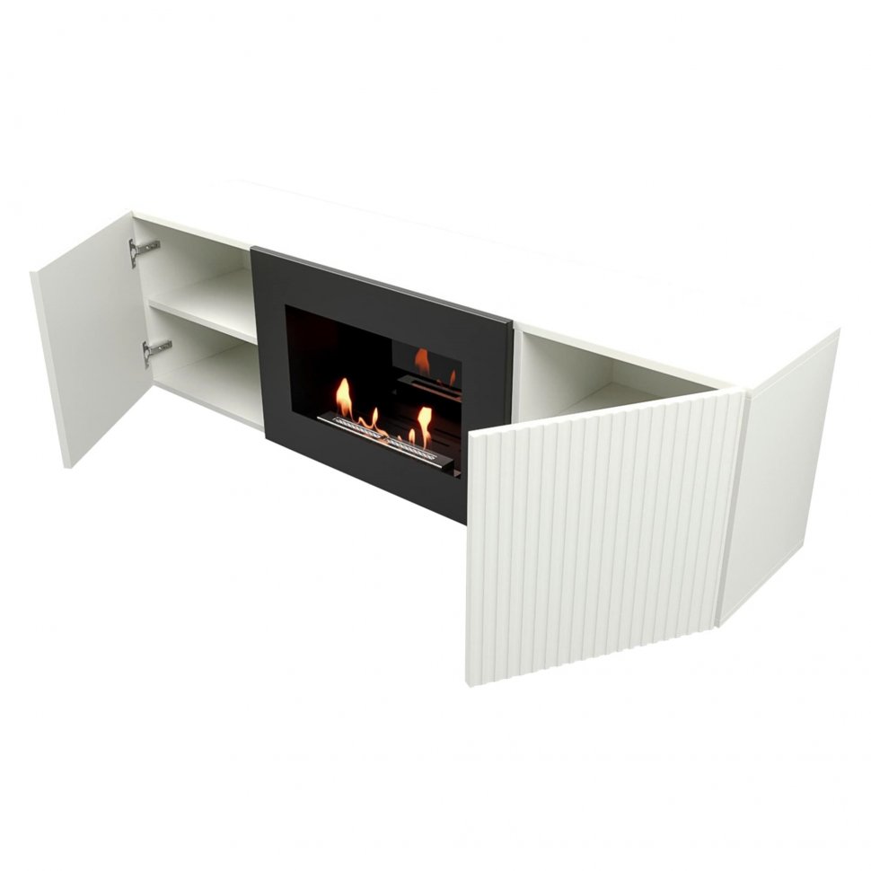 Тумба с биокамином Firelight BFP/P-1400L белый