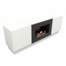 Тумба с биокамином Firelight BFP/P-1400L белый+набор керамических дров сосна
